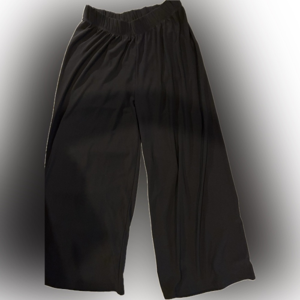 Zara Black Elastic Waist Trousers